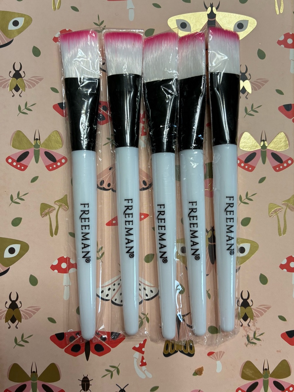 Freeman Pink-Tip Face Make-Up Brushes - Set of 5